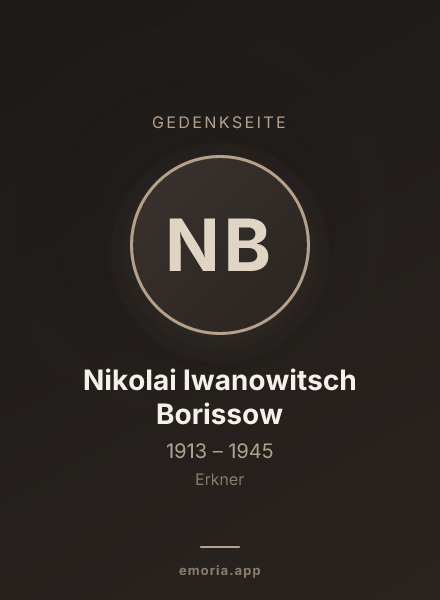 Gedenkportrait von Nikolai Iwanowitsch Borissow