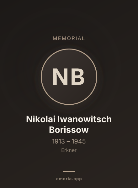 Memorial portrait of Nikolai Iwanowitsch Borissow