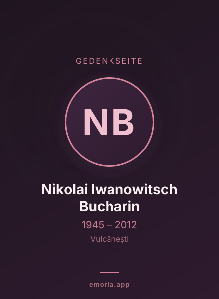 Gedenkportrait von Nikolai Iwanowitsch Bucharin
