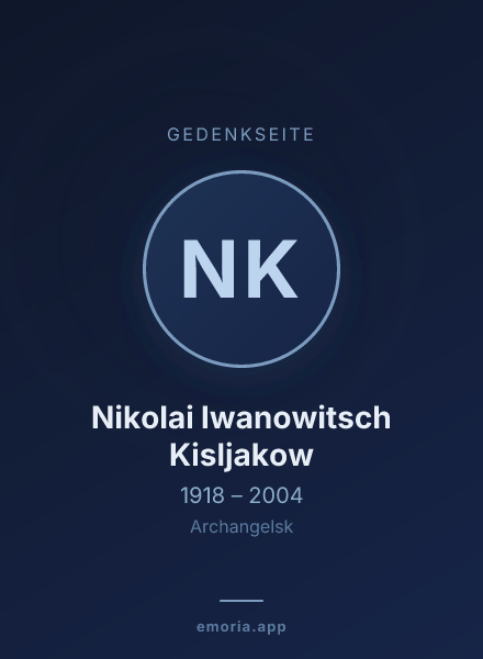 Gedenkportrait von Nikolai Iwanowitsch Kisljakow