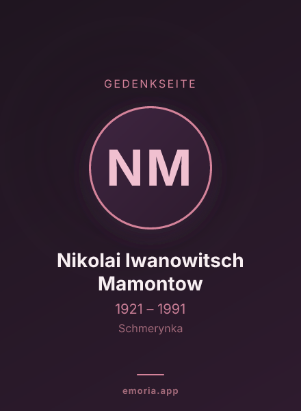Gedenkportrait von Nikolai Iwanowitsch Mamontow