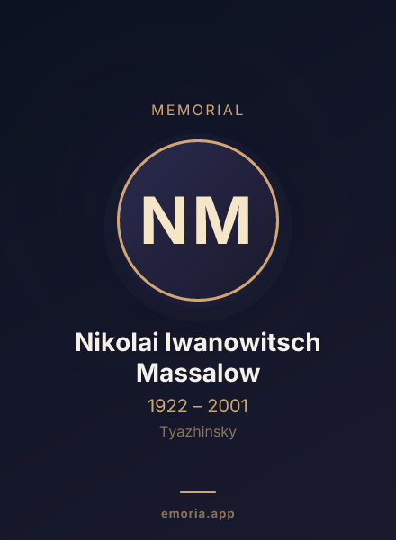 Memorial portrait of Nikolai Iwanowitsch Massalow
