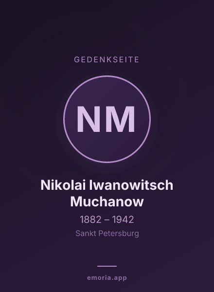 Gedenkportrait von Nikolai Iwanowitsch Muchanow