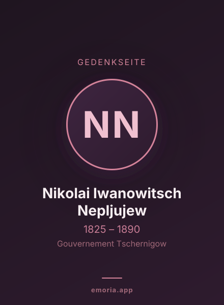 Gedenkportrait von Nikolai Iwanowitsch Nepljujew