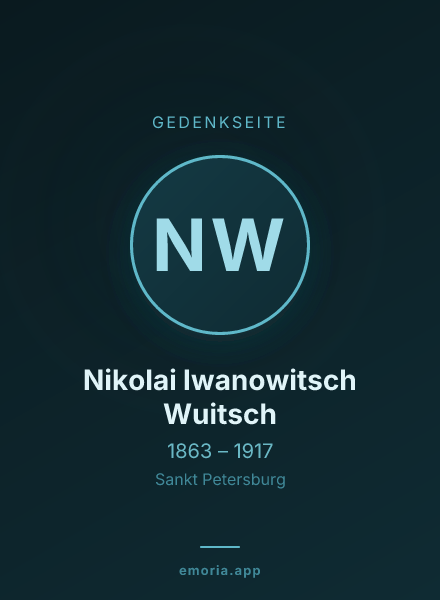 Gedenkportrait von Nikolai Iwanowitsch Wuitsch