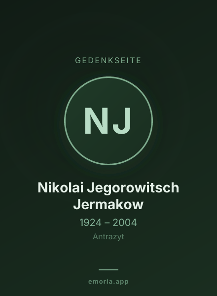 Gedenkportrait von Nikolai Jegorowitsch Jermakow