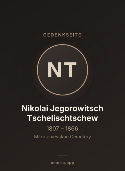 Gedenkportrait von Nikolai Jegorowitsch Tschelischtschew