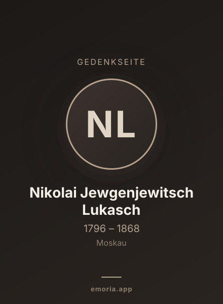 Gedenkportrait von Nikolai Jewgenjewitsch Lukasch