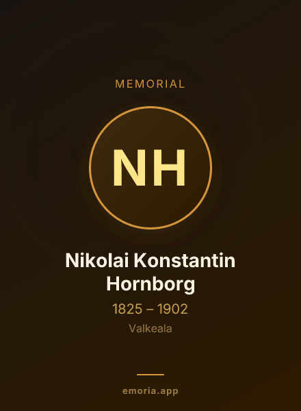 Memorial portrait of Nikolai Konstantin Hornborg