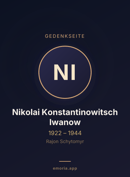 Gedenkportrait von Nikolai Konstantinowitsch Iwanow