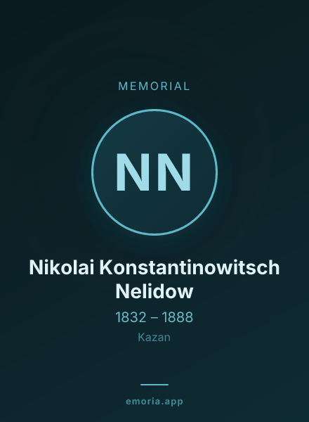 Memorial portrait of Nikolai Konstantinowitsch Nelidow