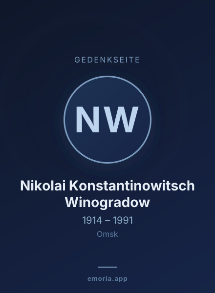 Gedenkportrait von Nikolai Konstantinowitsch Winogradow