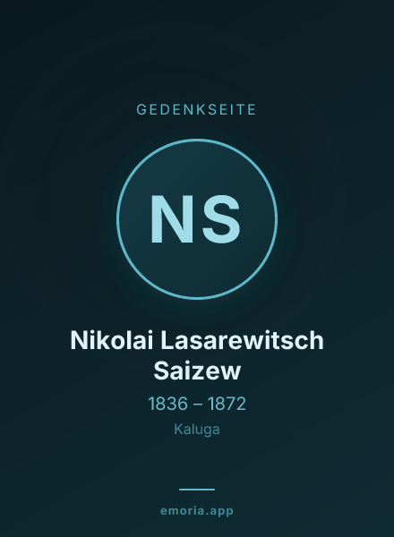Gedenkportrait von Nikolai Lasarewitsch Saizew