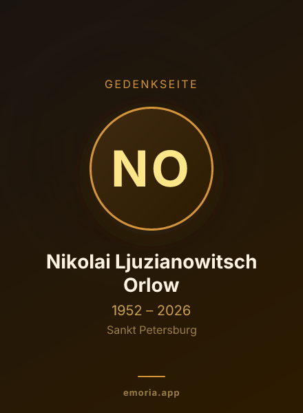 Gedenkportrait von Nikolai Ljuzianowitsch Orlow