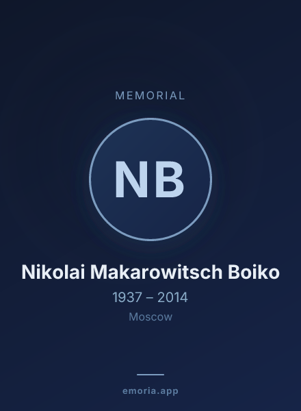 Memorial portrait of Nikolai Makarowitsch Boiko