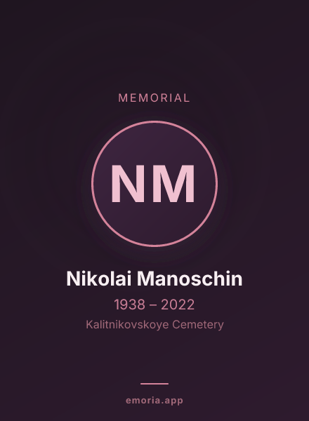 Memorial portrait of Nikolai Manoschin