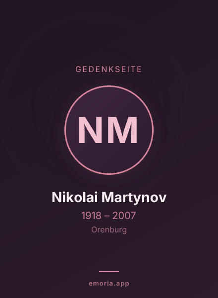 Gedenkportrait von Nikolai Martynov