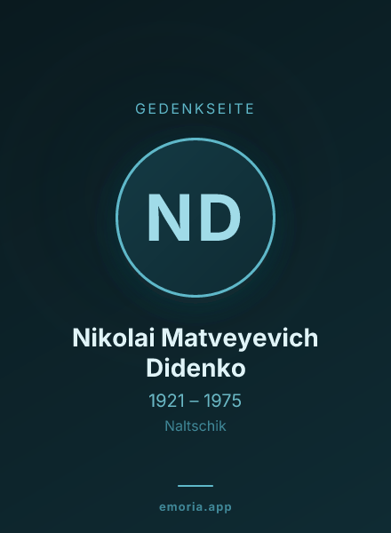 Gedenkportrait von Nikolai Matveyevich Didenko