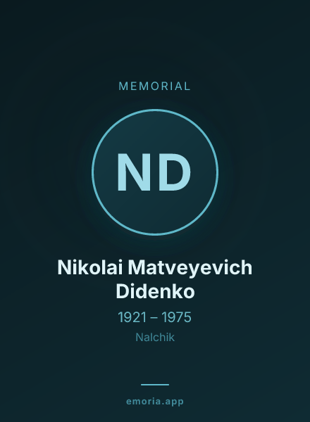Memorial portrait of Nikolai Matveyevich Didenko