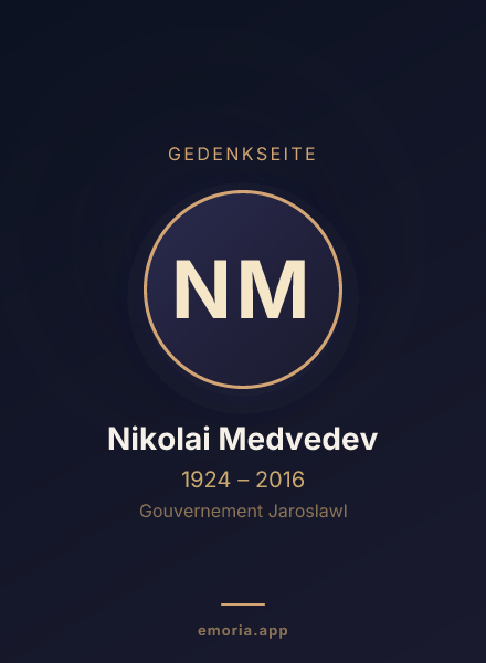 Gedenkportrait von Nikolai Medvedev