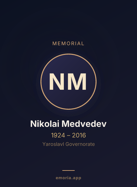 Memorial portrait of Nikolai Medvedev