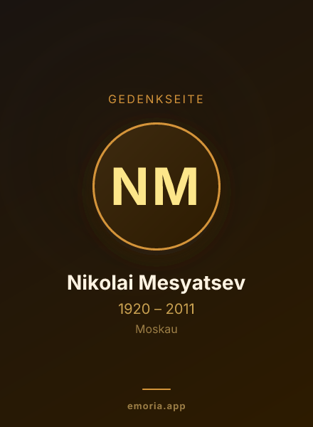 Gedenkportrait von Nikolai Mesyatsev