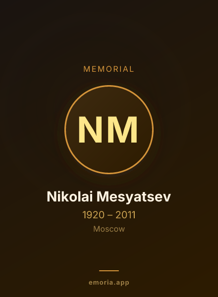 Memorial portrait of Nikolai Mesyatsev
