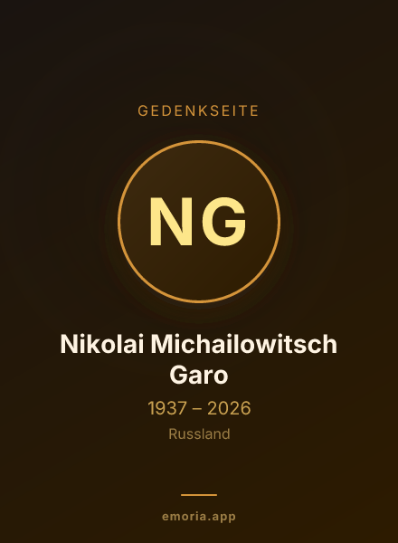 Gedenkportrait von Nikolai Michailowitsch Garo