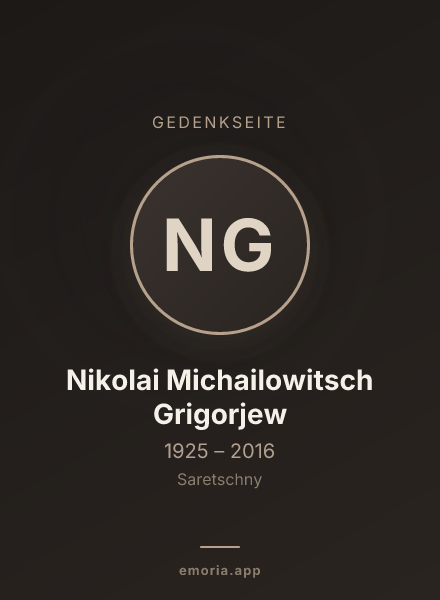 Gedenkportrait von Nikolai Michailowitsch Grigorjew