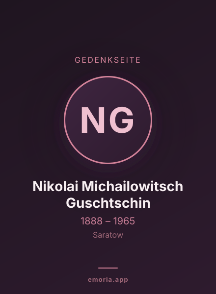 Gedenkportrait von Nikolai Michailowitsch Guschtschin