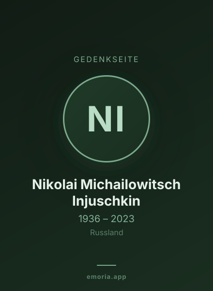 Gedenkportrait von Nikolai Michailowitsch Injuschkin