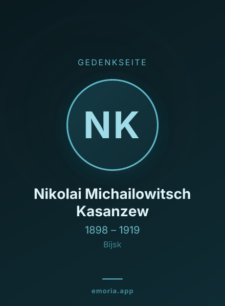 Gedenkportrait von Nikolai Michailowitsch Kasanzew