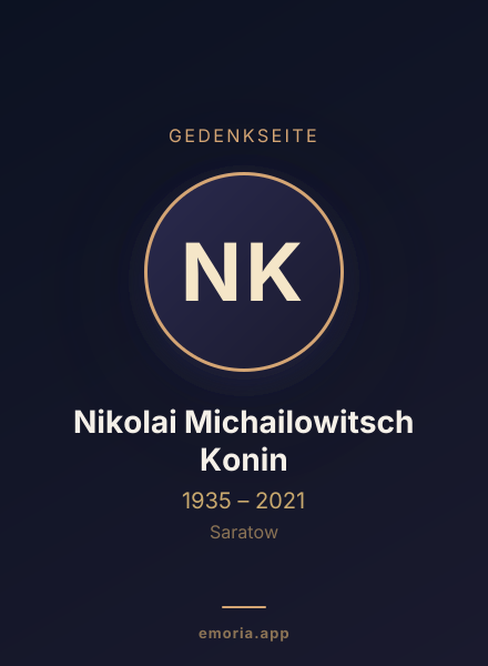 Gedenkportrait von Nikolai Michailowitsch Konin