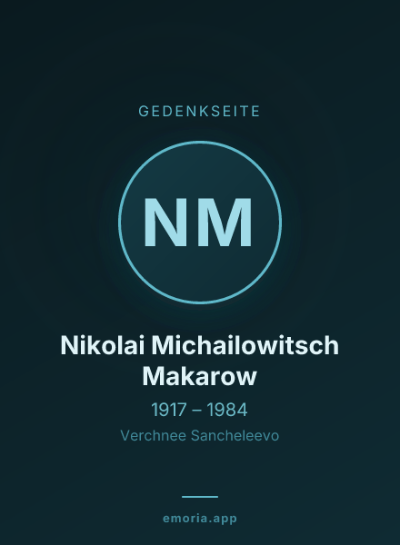 Gedenkportrait von Nikolai Michailowitsch Makarow