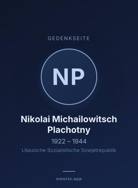 Gedenkportrait von Nikolai Michailowitsch Plachotny