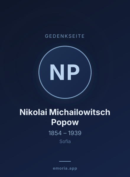 Gedenkportrait von Nikolai Michailowitsch Popow