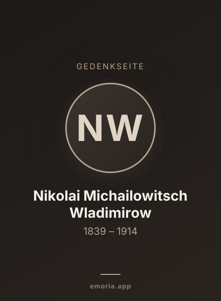 Gedenkportrait von Nikolai Michailowitsch Wladimirow