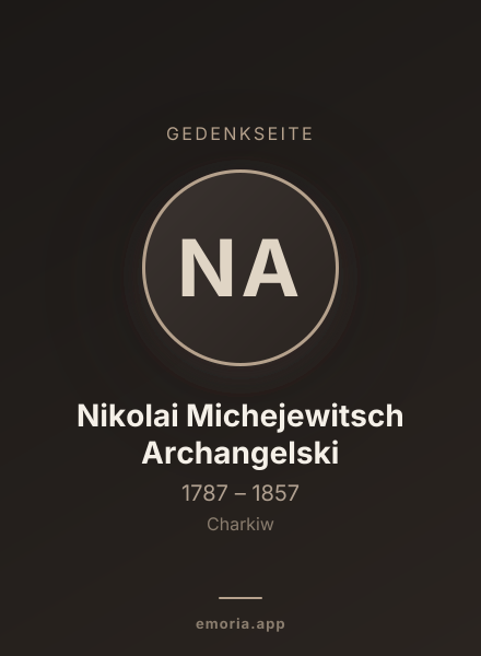 Gedenkportrait von Nikolai Michejewitsch Archangelski