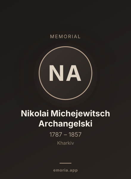 Memorial portrait of Nikolai Michejewitsch Archangelski