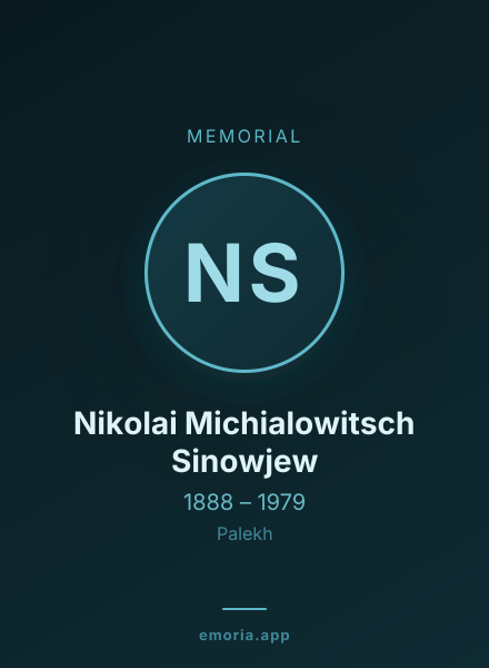Memorial portrait of Nikolai Michialowitsch Sinowjew
