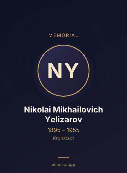 Memorial portrait of Nikolai Mikhailovich Yelizarov
