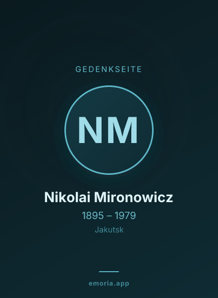 Gedenkportrait von Nikolai Mironowicz