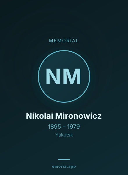 Memorial portrait of Nikolai Mironowicz
