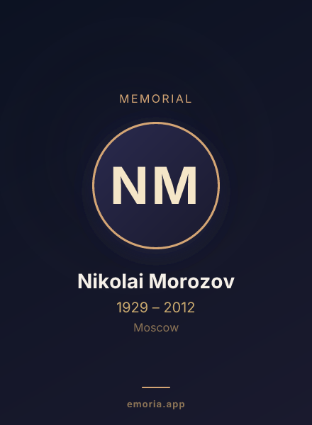 Memorial portrait of Nikolai Morozov