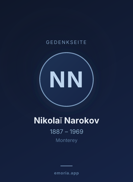 Gedenkportrait von Nikolaĭ Narokov
