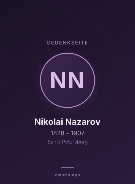Gedenkportrait von Nikolai Nazarov
