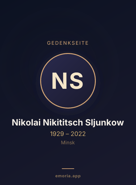 Gedenkportrait von Nikolai Nikititsch Sljunkow