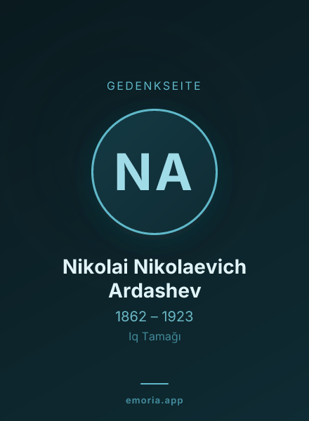 Gedenkportrait von Nikolai Nikolaevich Ardashev