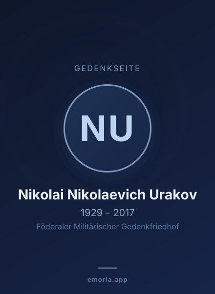 Gedenkportrait von Nikolai Nikolaevich Urakov