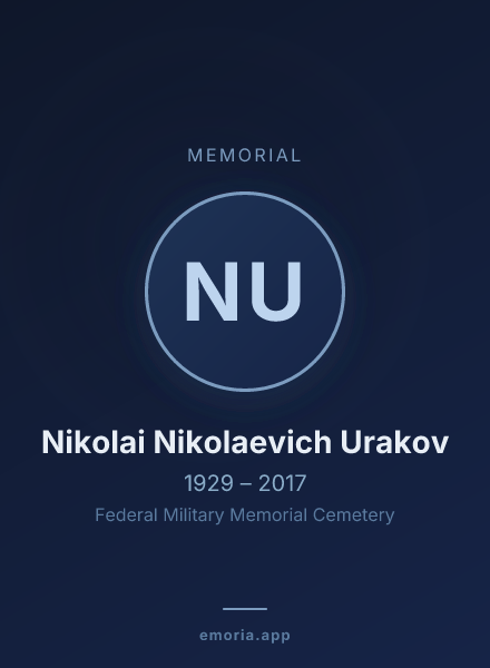 Memorial portrait of Nikolai Nikolaevich Urakov